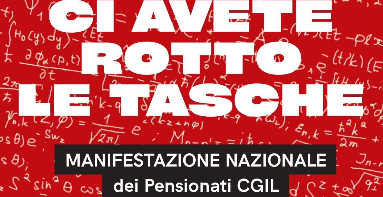Manifestazione Spi Cgil 15 dicembre Roma