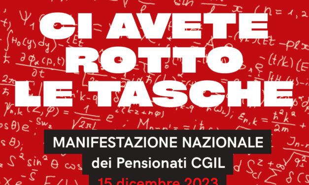 MOBILITAZIONE SINDACATO PENSIONATI CGIL