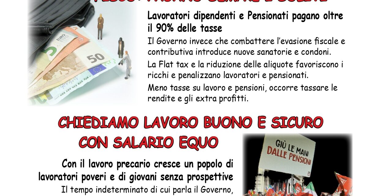 I PENSIONATI E LE PENSIONATE DICONO BASTA!