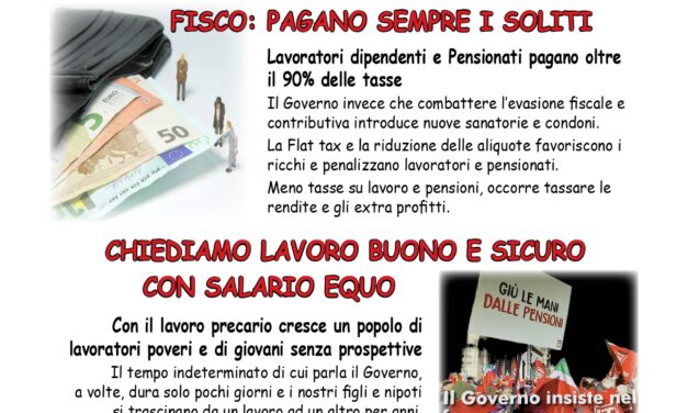 I PENSIONATI E LE PENSIONATE DICONO BASTA!