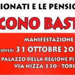 i pensionati e le pensionate dicono basta! MANIFESTAZIONE 31 OTTOBRE 2024